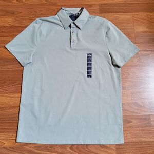 Stafford Performance Polo Shirt Men's Small Gray Stretch Cotton Blend NWT